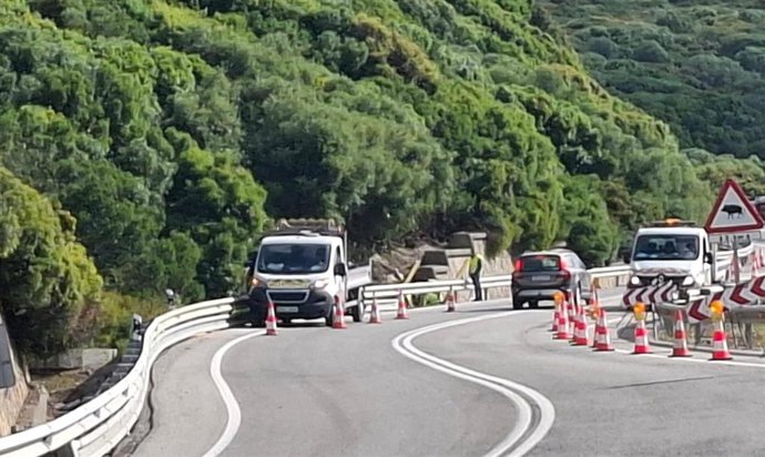 Obras en la N-340 en Tarifa