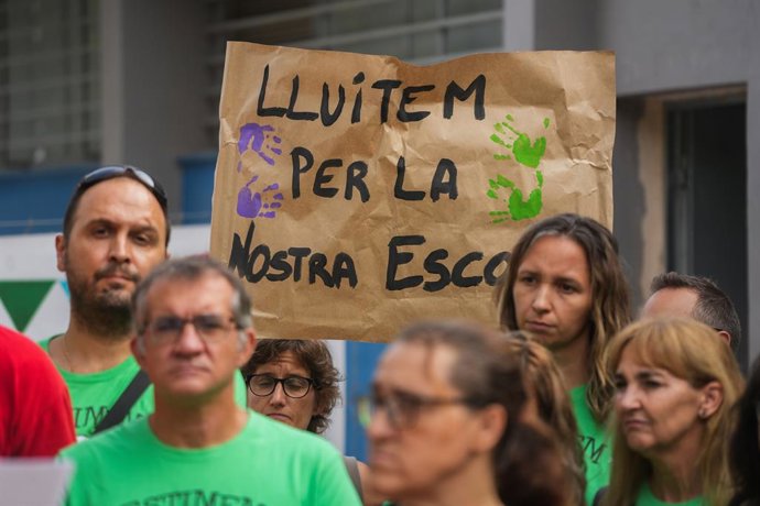 Archivo - Arxiu - Imatge d'arxiu d'una protesta educativa. 
