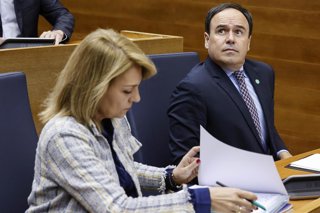 El president de la Generalitat Valenciana, Juanfran Pérez Llorca, durante una sesión de control al 'president', Juanfran Pérez Llorca