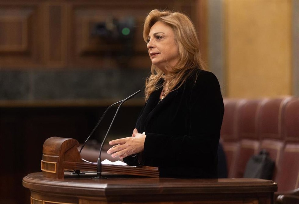 Archivo - La diputada de Coalición Canaria Cristina Valido durante una sesión plenaria en el Congreso 