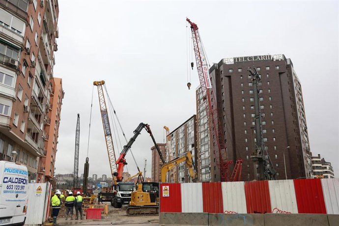 Archivo - Estado de las obras del intercambiador de Conde de Casal, a 29 de enero de 2026, en Madrid (España). Foto de archivo