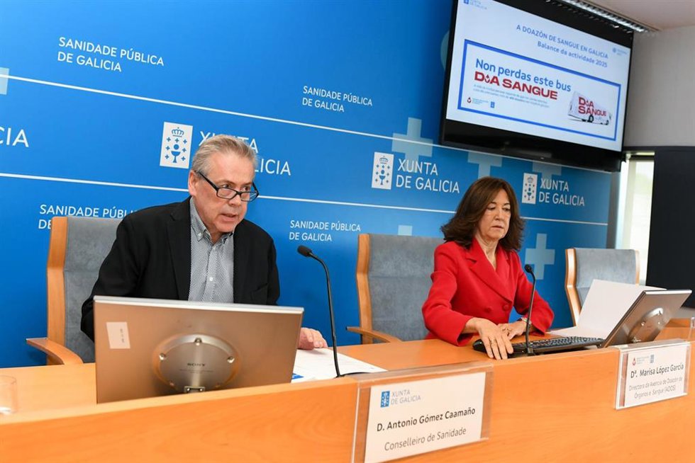 El conselleiro de Sanidade, Antonio Gómez Caamaño, en rueda de prensa, a 7 de mayo de 2026.