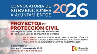 Cartel de la convocatoria de subvenciones en materia de Protección Civil.
