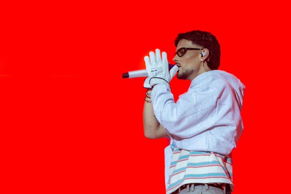 Archivo - El cantante Abraham Mateo durante su concierto en el Movistar Arena, a 11 de enero de 2026.