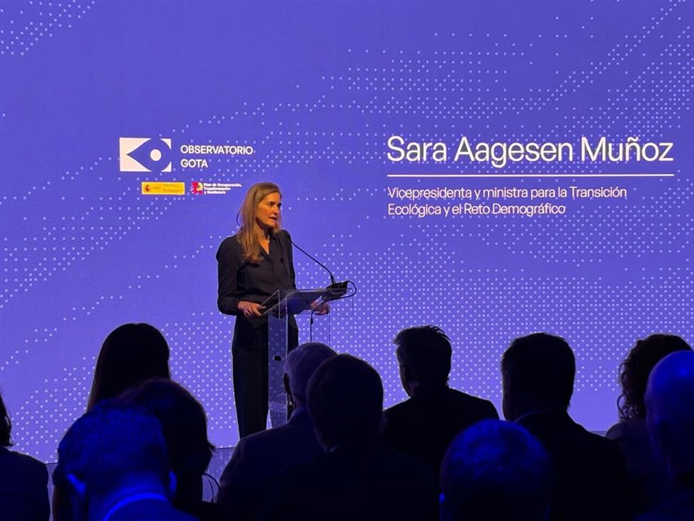 Aagesen presenta 'GOTA', una plataforma digital que pone al alcance de la ciudadanía información sobre el agua en España.