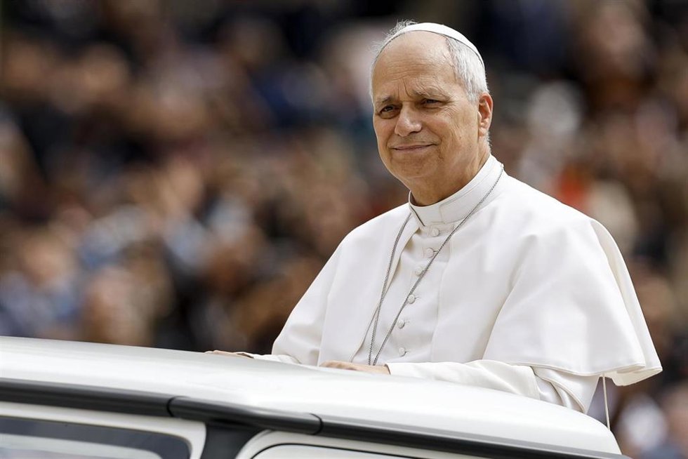 May 6, 2026, Vatican City, ITALIA/ROMA: Pope Leo XIV during the weekly general audience in Saint Peters Square, Vatican City, 06 May 2026. ANSA/ANGELO CARCONI.,Image: 1096871058, License: Rights-managed, Restrictions: * Italy Rights Out *, Model Release: 