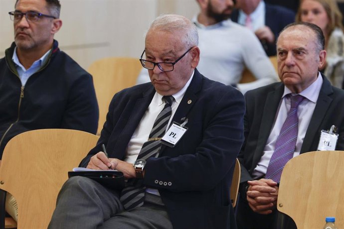 Archivo - El exDAO de la Policía Nacional Eugenio Pino durante el primer día del juicio de la Operación Kitchen, en la Audiencia Nacional, a 6 de abril de 2026, en San Fernando de Henares, Madrid (España).