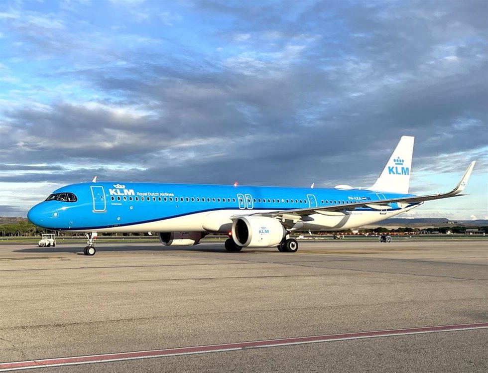 Archivo - Avión A321neo de KLM.