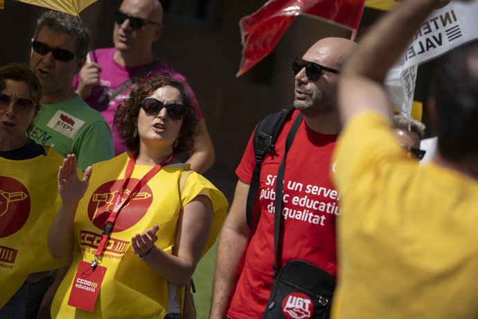 Archivo - Arxiu - Imatge d'arxiu d'una protesta educativa. 