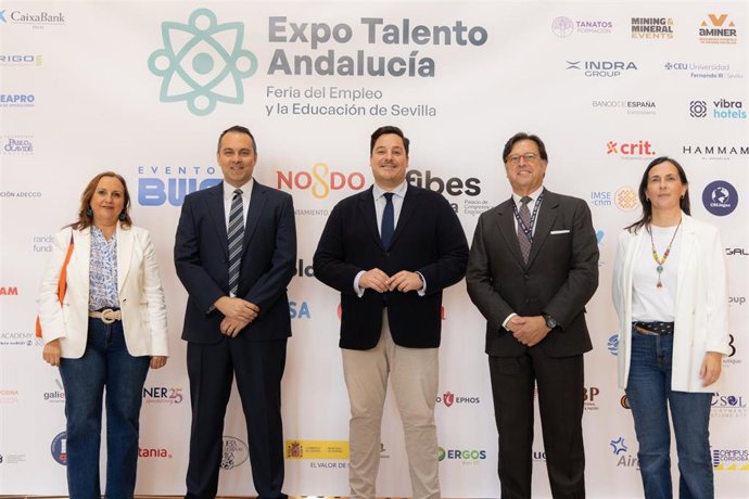 El delegado municipal José Luis García, en la inauguración de ExpoTalento, que se celebra en Fibes.