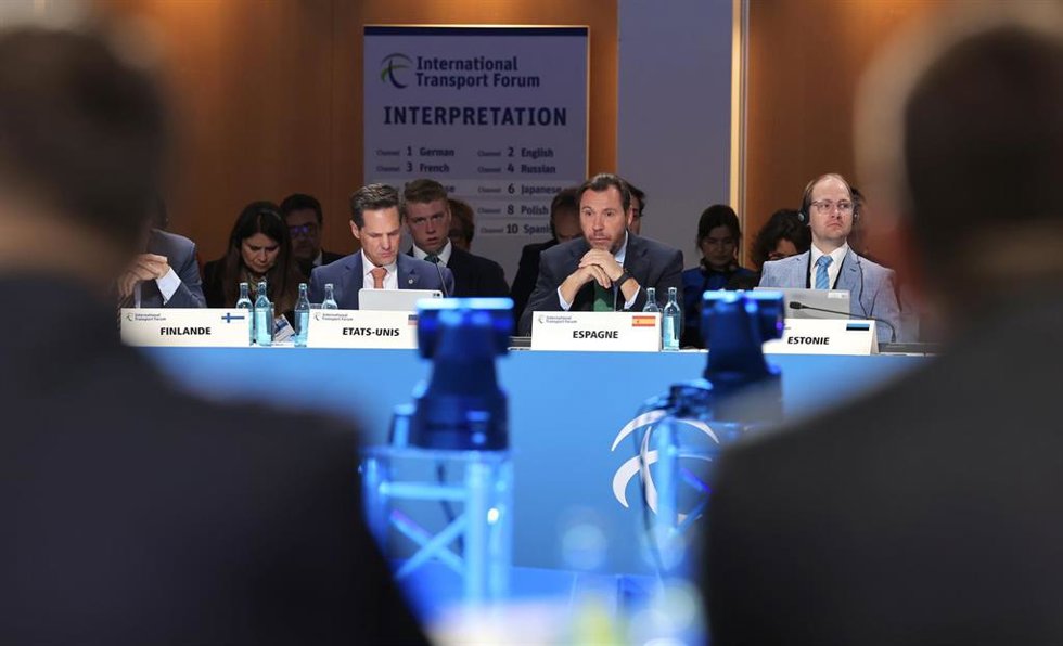 El ministro de Transportes, Óscar Puente, en la cumbre International Transport Forum (ITF)