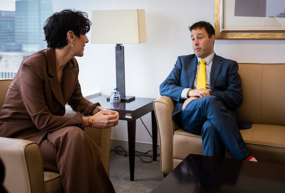 La ministra de Inclusión, Seguridad Social y Migraciones, Elma Saiz, ha mantenido en Nueva York encuentros con expertos internacionales en el marco del II Foro de Examen de la Migración Internacional.