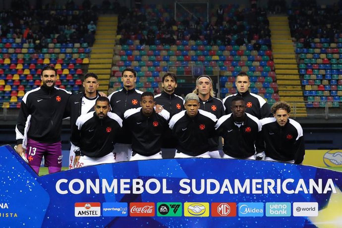 Audax Italiano vs Vasco da Gama Fecha 4, Conmebol Sudamericana 2026. El equipo de Vasco da Gama es fotografiado durante el partido de la Conmebol Sudamericana Grupo G realizado en el estadio Bicentenario de La Florida, Chile. 06/05/2026 Felipe