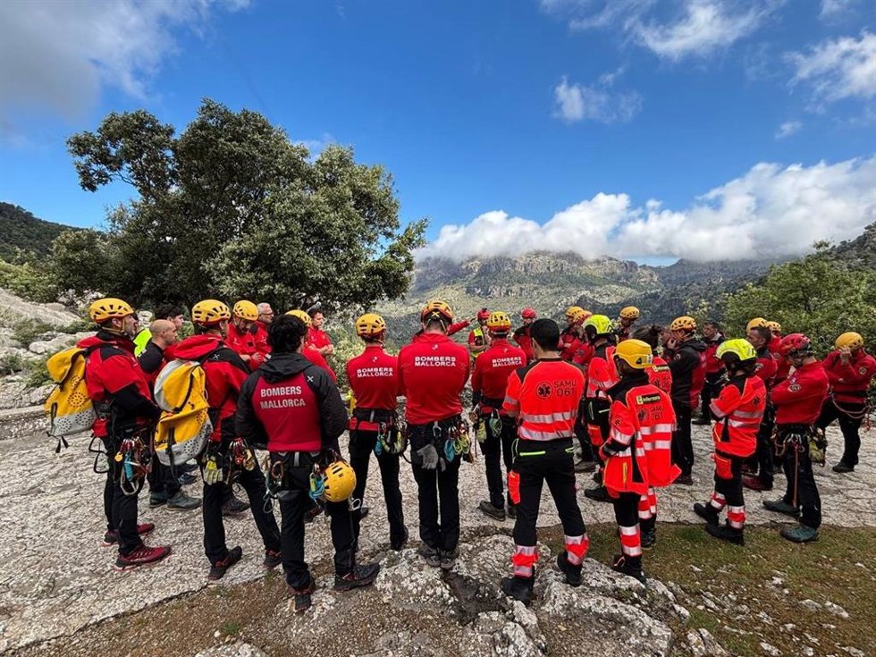 Simulacro de rescate de Bomberos de Mallorca.