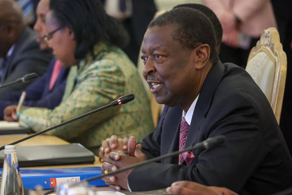 Archivo - El ministro de Exteriores de Kenia, Musalia Mudavadi 