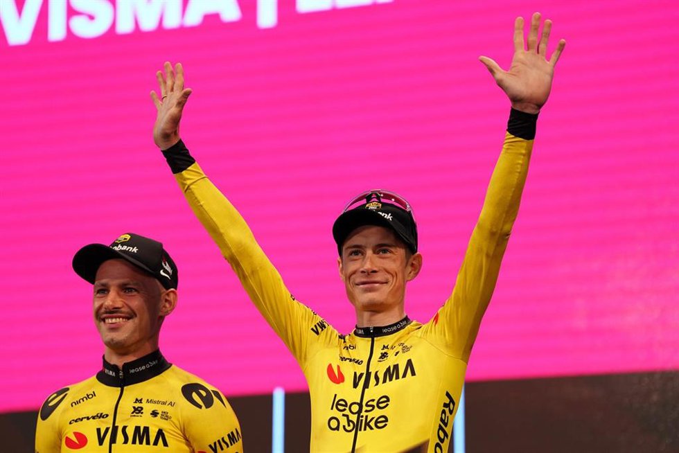 El ciclista danés Jonas Vingegaard (Team Visma|Lease A Bike), durante la presentación de los equipos del Giro de Italia 2026.
