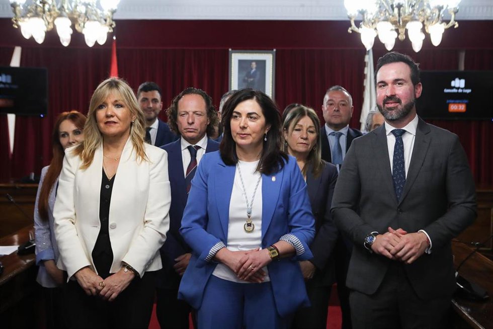 La nueva alcaldesa de Lugo, Elena Candia, tras la moción de censura.