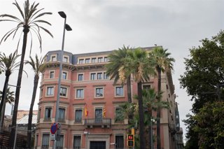 Archivo - Fachada de la Conselleria de Interior, a 12 de julio de 2023, en Barcelona, Catalunya (España).