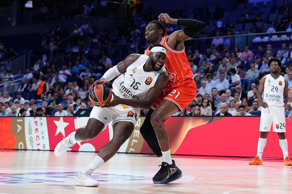 Usman Garuba, en un partido con el Real Madrid.