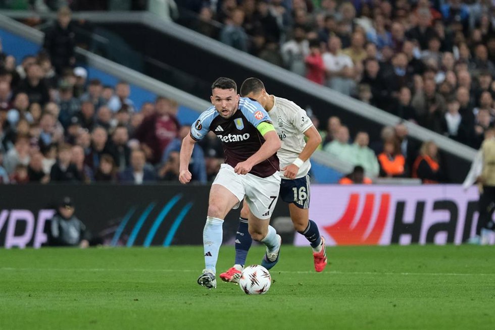 May 7, 2026, Birmingham, West Midlands, England: BIRMINGHAM, ENGLAND - MAY 07 : John McGinn of Aston Villa on the ball during the UEFA Europa League Semi Final second leg football match between Aston Villa and  Nottingham Forest at Villa Park on May 07, 2