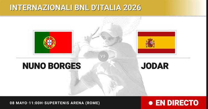 Nuno Borges - Rafael Jodar: resumen y estadísticas del partido de Treintaidosavos de final de Internazionali BNL d'Italia