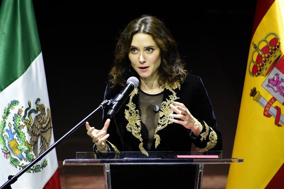 La presidenta madrileña, Isabel Diaz Ayuso, en su visita institucional a México