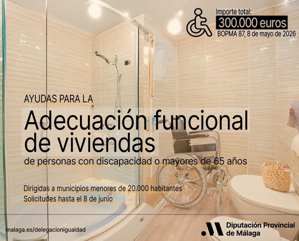 Diputación abre el plazo de la convocatoria de ayudas para adecuación de viviendas, dotada con 300.000 euros