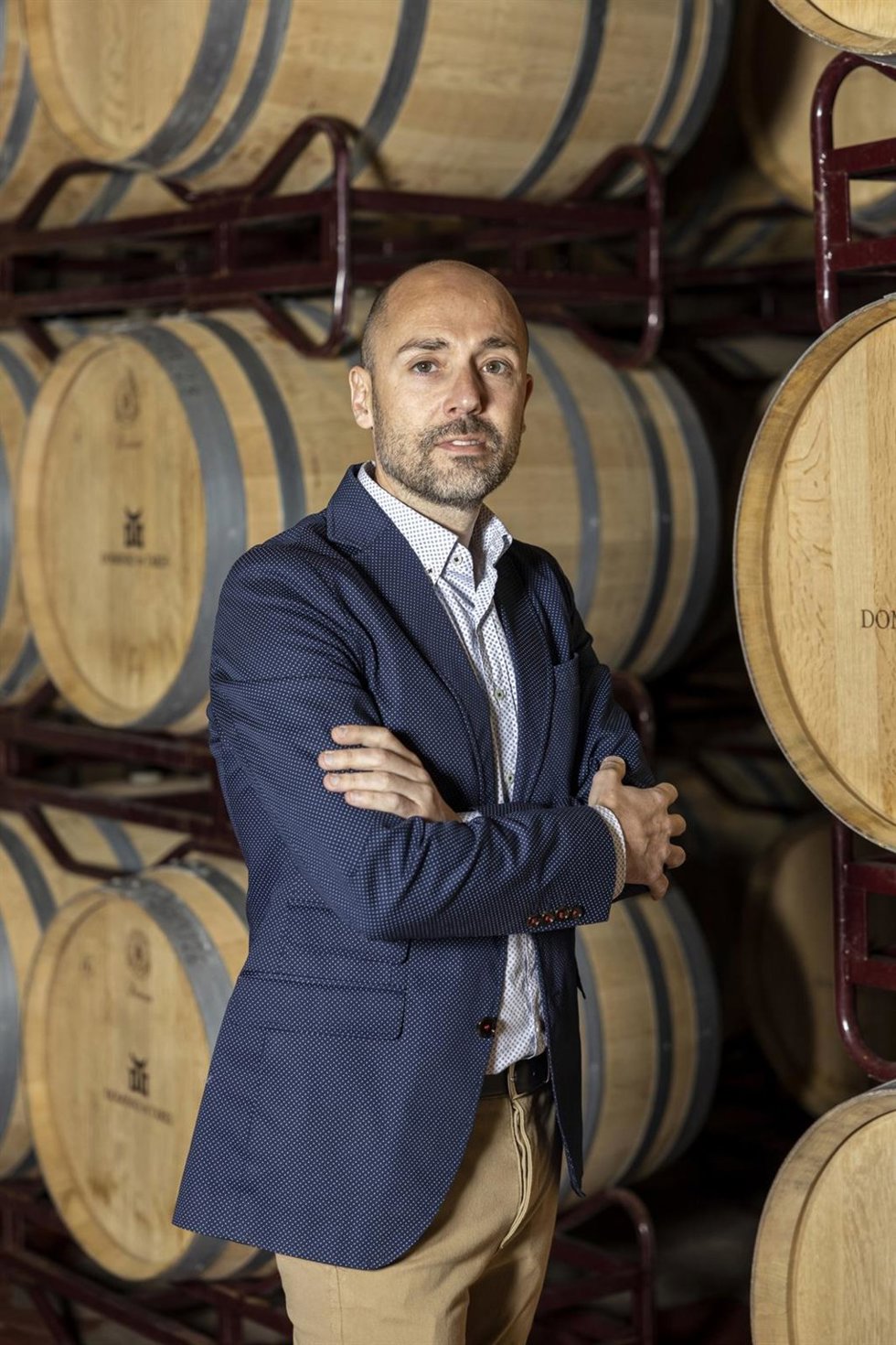 El director general de Bodegas Dominio de Tares, Rafael Somonte, en la bodega