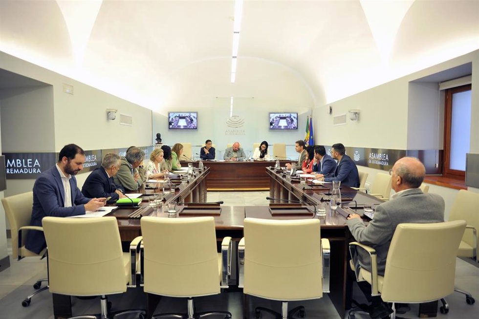 Constitución de una de las comisiones permanentes en la Asamblea de Extremadura en la XII Legislatura