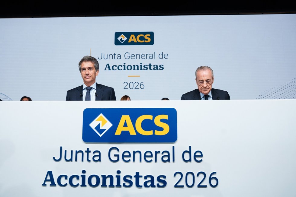 Florentino Pérez ensalza la evolución en bolsa de ACS