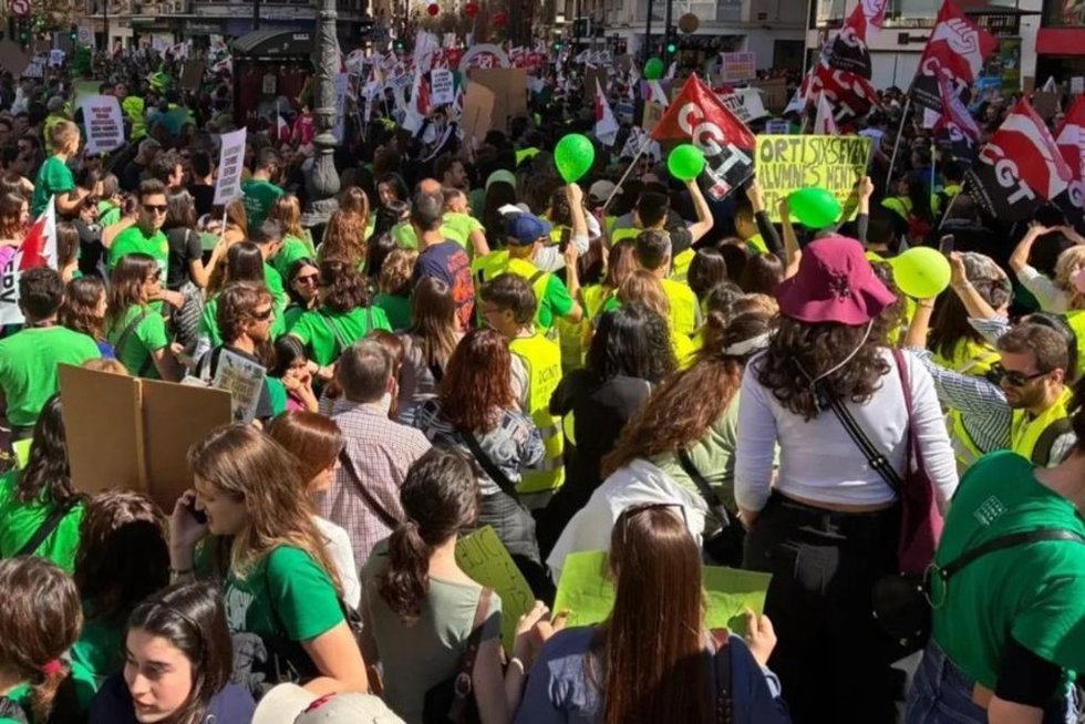 Imagen de archivo de una protesta educativa