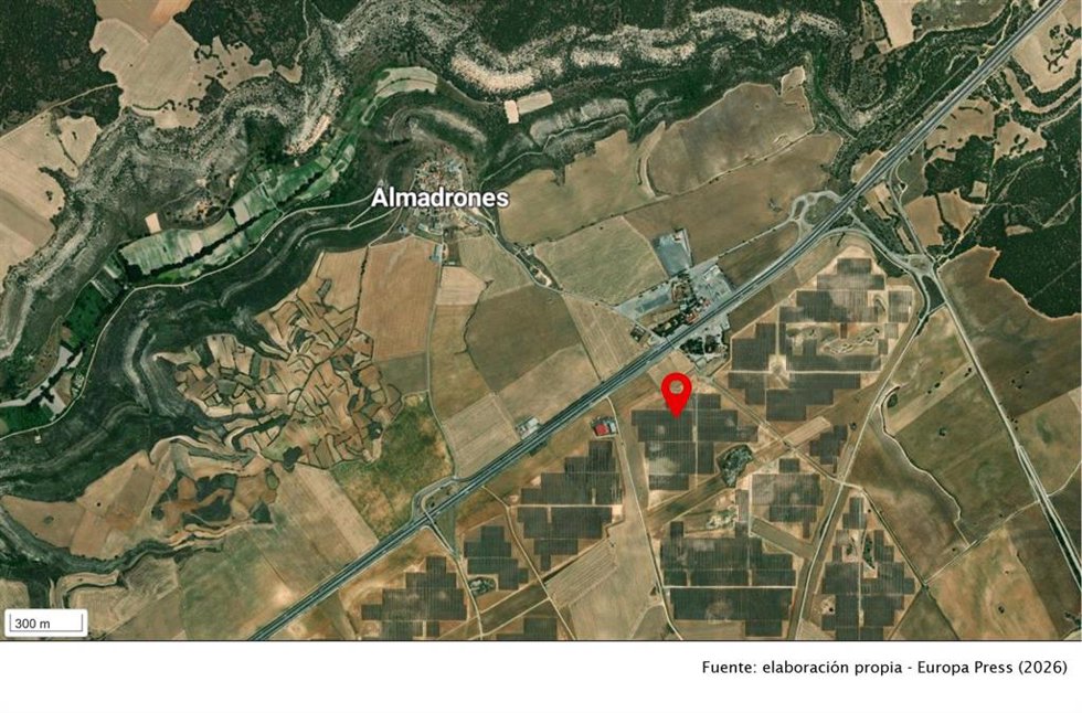 El suceso ha tenido lugar en las instalaciones fotovoltaicas aledañas a la A-2.