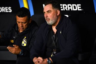 Futbol, Coquimbo Unido vs Universitario. Fase de Grupos, Copa Libertadores 2026. El entrenador de Coquimbo Unido Hernan Caputto es fotografiado durante un partido del grupo B de la copa libertadores disputado en el estadio Francisco Sanchez Rumoroso en