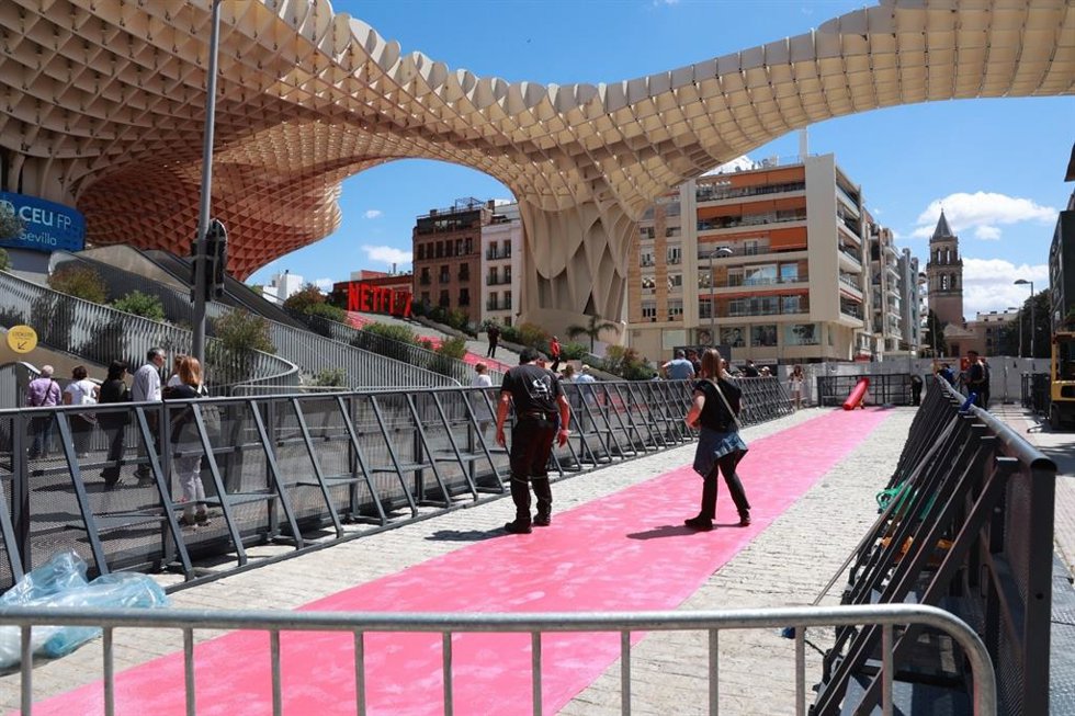 Cortes este fin de semana en Sevilla por el estreno de la serie 'Berlín'