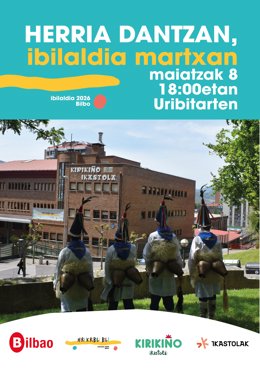 Kirikiño Ikastolak 'Herria dantzan, Ibilaldia martxan' jaia antolatu du Bilbon