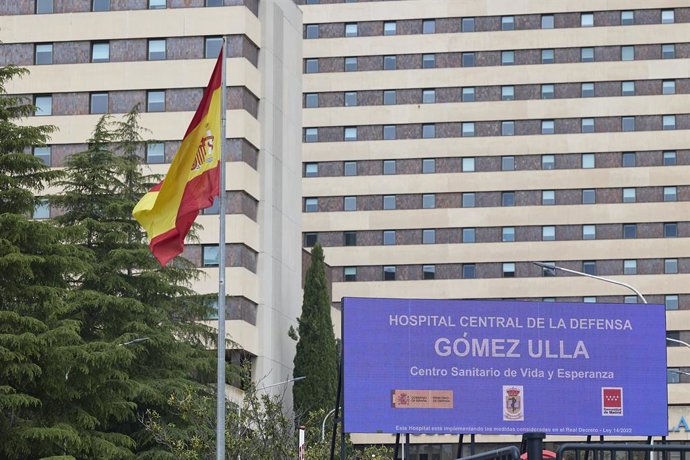 Fachada del Hospital Central de La Defensa Gómez Ulla, a 7 de mayo de 2026, en Madrid (España).