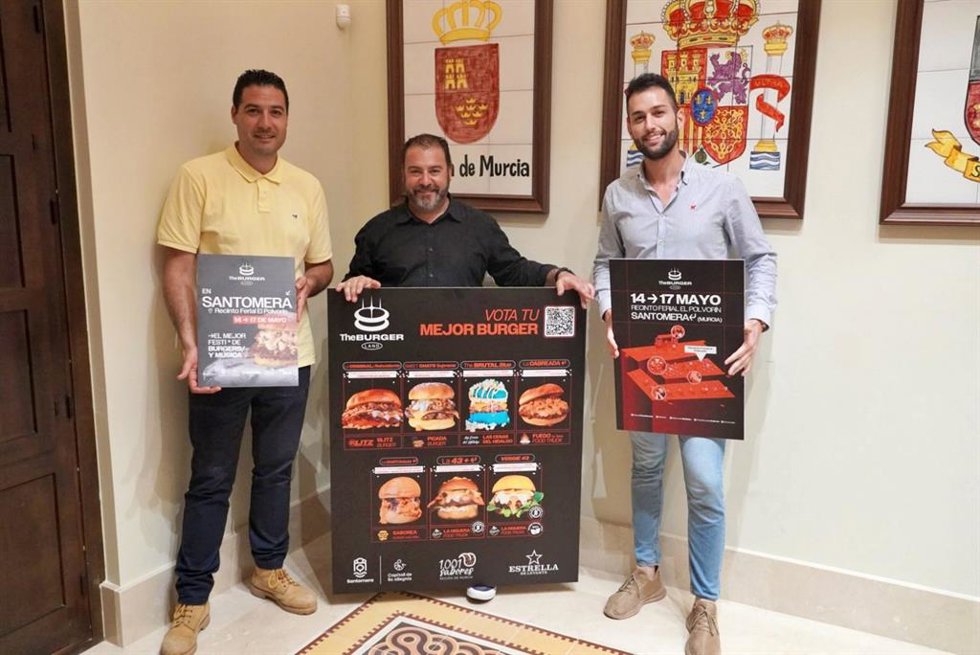 Presentación del festival gastromusical ‘The burguer land’ en Santomera