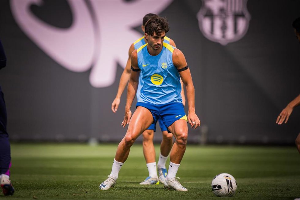 El futbolista del Barça Ferran Torres en un entrenamiento