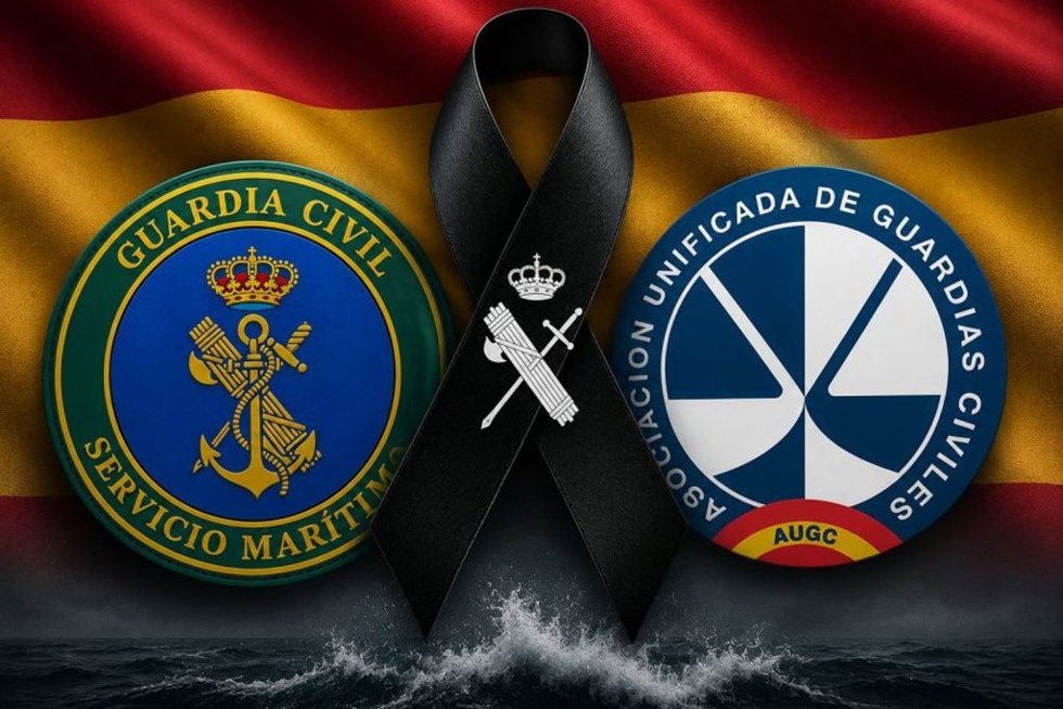 Luto en la AUGC por la muerte de los agentes de la Guardia Civil en Huelva.