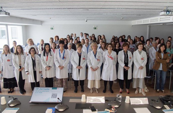 Asistentes a la jornada de enfermería celebrada en el Hospital Universitario de Navarra.