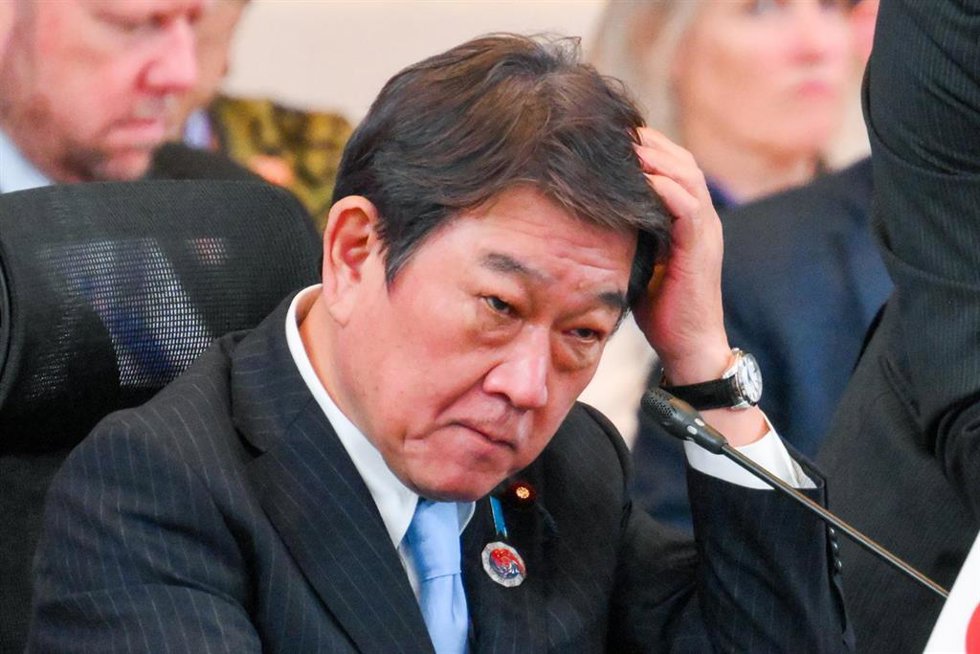 Archivo - El ministro de Exteriores de Japón, Toshimitsu Motegi