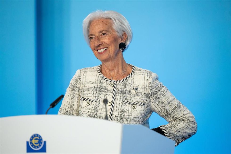 La presidenta de la Banco Central Europeo (BCE), Christine Lagarde, en una rueda de prensa en Frankfurt (Alemania) el 30 de abril de 2026. 