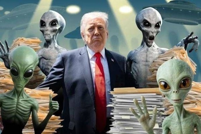 Montaje del presidente de EEUU, Donald Trump, compartido por la Embajada de Irán en Sudáfrica