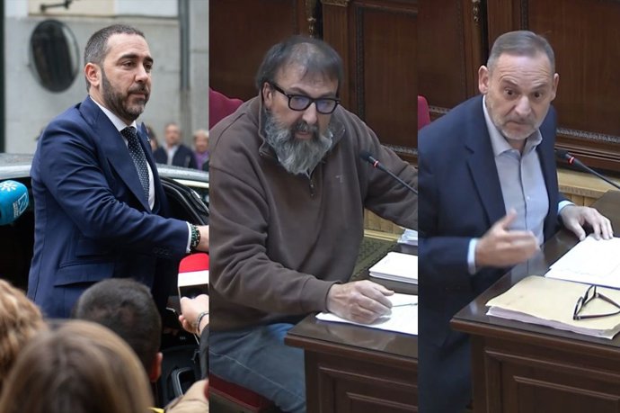 El empresario Víctor Aldama, el exasesor Koldo García y el exministro José Luis Ábalos (de izquierda a derecha de la imagen)