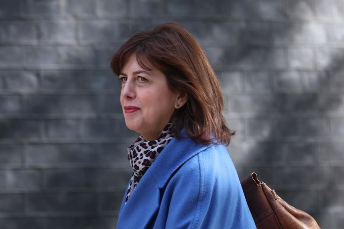 April 21, 2026, London, England, United Kingdom: UK lawmaker LUCY POWELL arrives at 10 Downing Street ahead of a weekly Cabinet meeting.