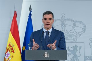 Archivo - El presidente del Gobierno, Pedro Sánchez, durante una rueda de prensa posterior al Consejo de Ministros extraordinario, en el Palacio de la Moncloa, a 20 de marzo de 2026, en Madrid (España). Sánchez ha informado del plan integral de respuesta 