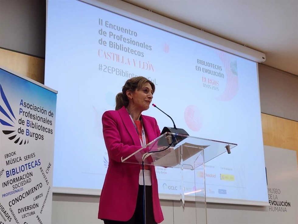 La viceconsejera de Acción Cultural de la Junta de Castilla y León, Mar Sancho, destaca que la comunidad es "líder a nivel nacional" en datos de lectura y de bibliotecas