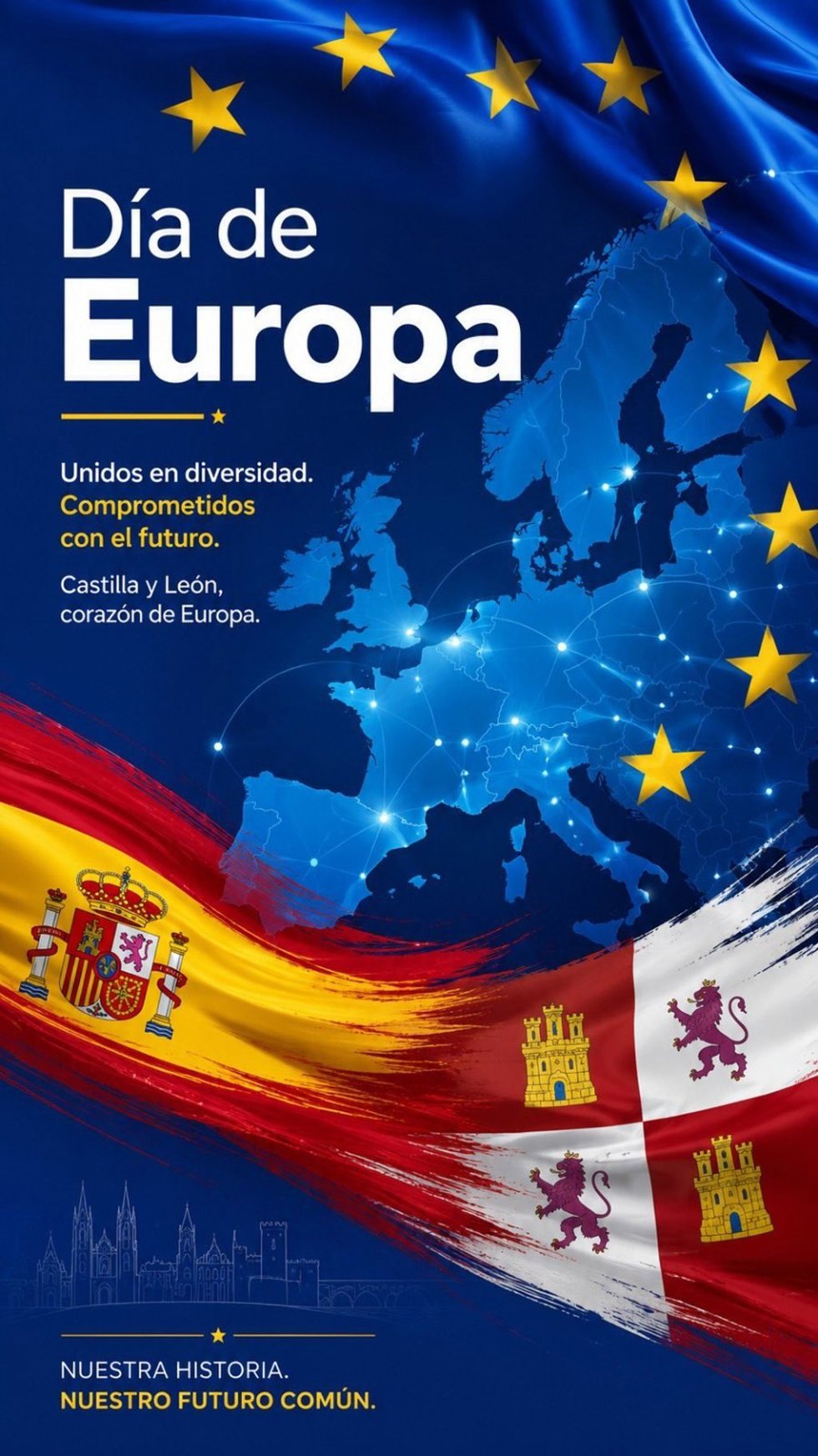 Mañueco reivindica la "unidad, lealtad y futuro compartido" de la UE y su papel en la "modernización y cohesión" de CyL