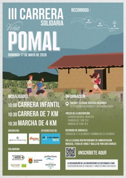 El próximo 17 de mayo vuelve la carrera solidaria 'Viña Pomal'