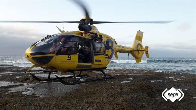 Archivo - Helicóptero de rescate de Bomberos de Asturias, foto de archivo